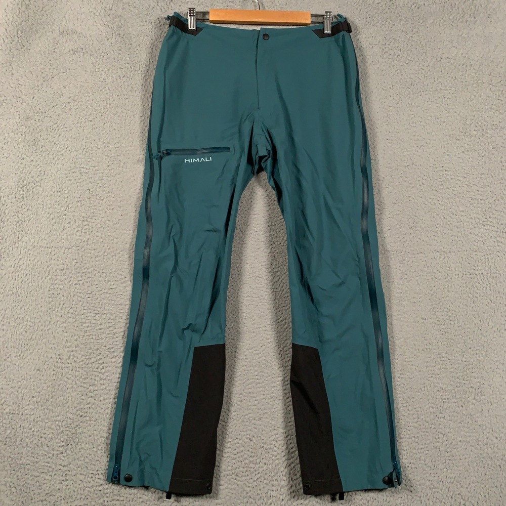 Himali Monsoon Hardshell Pant Men's Large L Green Side Zip Waterproof Ski Hiking